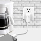 Outlet Extender, HICITY Multi Plug Outlet with 6 Electrical Outlets Adapter, 3-Prong Wall Outlet Tap for Cruise Ship Home Office Dorm, White (3 Pack)