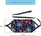 Airplane Foot Hammmock for Plane Travel Accessories Ajustable Foot Rest for Airplane Gadgets,Travel Essentials for Flight Plane,Office,Desk (Dandelion)