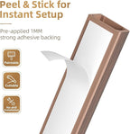 Delamu Cord Hider, 85in Cord Covers for 1 Wire on Wall, One-Cord Cable Hider, Easy Mount Wire Hiders Wire Covers for TV Cords on Wall, PVC Cable Cover Management Kit, 6X L14.2 W0.59 H0.4in, CherryWood