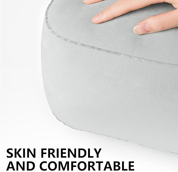 Inflatable Travel Leg Up Foot Rest Pillow for Muscle Relief Cushions with Press Air Pumps for Home Office and Travel