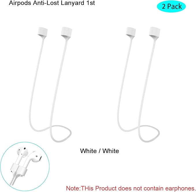 Magnetic Anti-Lost Straps for AirPods,Colorful Soft Silicone Sports Lanyard, Neck Rope Cord