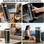 HomeBeyond Portable Electric Espresso Machine, Travel Coffee Maker with Rechargeable Battery, Compatible with Ground Coffee & Capsules (American K-cup & Italian N) for Travel, Camping, Car & Office