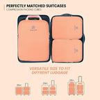 PFEYRPK Lightweight Compression Packing Cubes for Suitcases, Compressible Expandable Travel Packing Organizer with Clear Toiletries and Backpack Bag, Travel Essentials for Carry on Luggage 7 Set