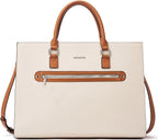 BOSTANTEN Leather Laptop Briefcase for Women Shoulder Bag 15.6 Inch Business Computer Work Tote