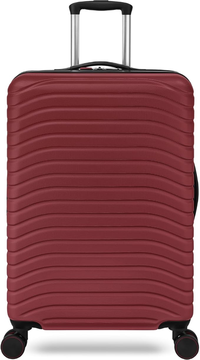 Everest Expandable Hardsided Spinner (Wine, 24-Inch Checked Medium)