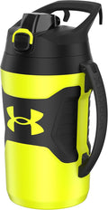 Under Armour Insulated Water Bottle with Handle & Fence Hook, Half Gallon Sports Water Jug, Leak-Resistant & BPA-Free for Baseball, Football & Gym - Hi Vis Yellow/Black, 64oz