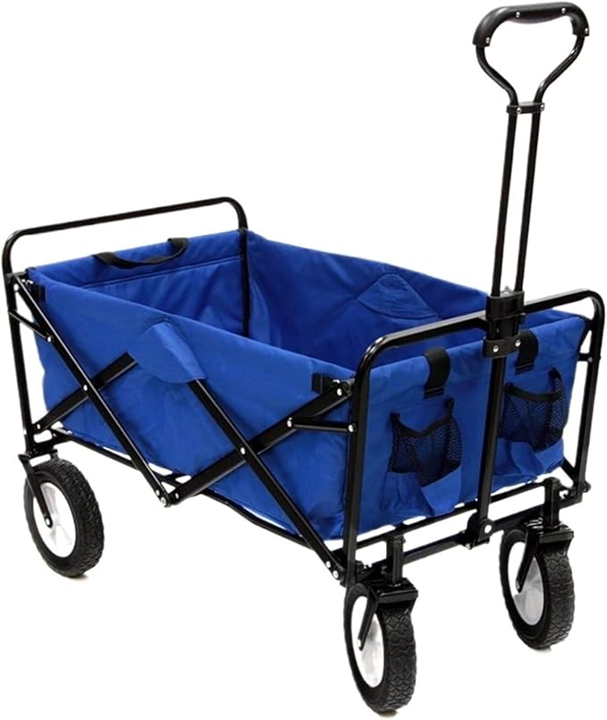 Family Portable Outdoor Folding Wagon, Beach Trolley and Camping Cart