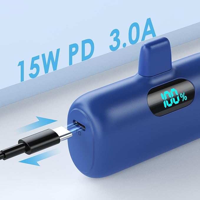 Small Portable Charger for iPhone 5000mAh, PD Fast Charging Power Bank,Mini Battery Pack Portable Phone Charger Travel Essentials for iPhone 14/14 Pro Max/13/13 Pro/12 Pro/11/XS/XR/X/8/7/6/SE Series
