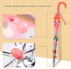 MRTLLOA Kids Clear Bubble Umbrella with an Easy Grip Curved Handle, Safety Transparent Dome Bubble Umbrella for Toddler Boys Girls