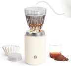 TIMEMORE Portable Coffee Maker Pour-Over Coffee Dripper, Travel Coffee Cup, Manual Brewer for Home and Outdoors - Ceramic-Coated Stainless Steel Tumbler 10.08 oz Capacity