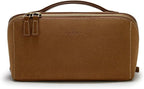 EACHY Travel Makeup Bag, Large Capacity Cosmetic Bag for Women, Waterproof PU Leather, Flat Open Portable Toiletry Bag for Skincare, Brushes & Travel Essentials
