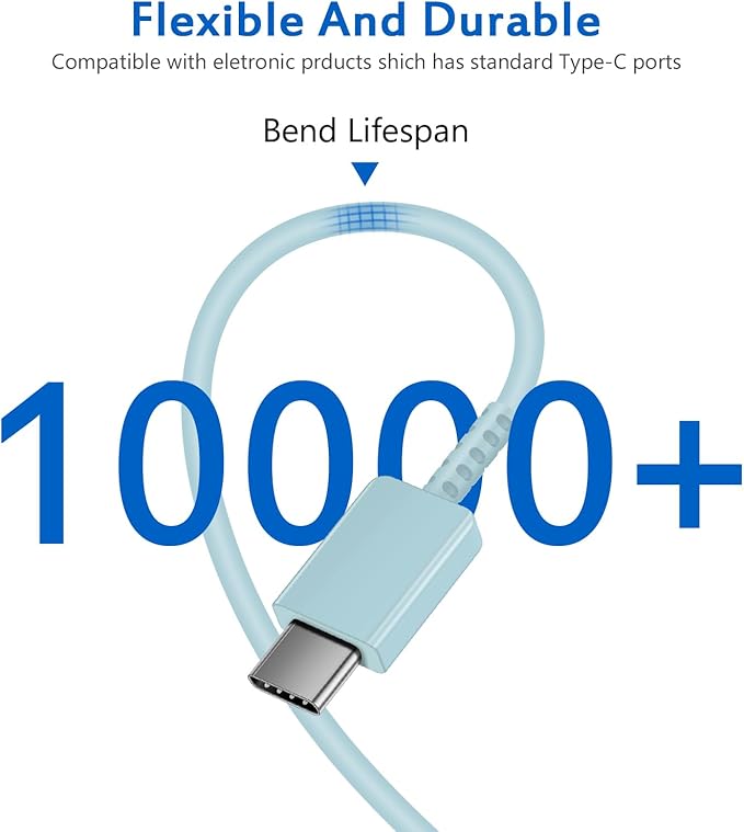 Type C Charger Fast Charging for iPhone 16 15,USB C Samsung Chargers Block 25W Super Fast Wall Chargers for Samsung Galaxy S25/S24 S23 S22 S21/iPhone 16/16 Pro Max/15/15 Pro Max,Android Charger(Blue)