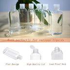 GIMS 5-Pack 3.4 oz TSA-Approved Travel Bottles with Flip Cap, Leak-Proof Containers and Clear Toiletry Bag