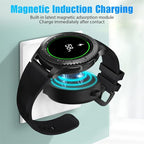 Portable Galaxy Watch 8 7 6 5 Charger USB Wireless Charger Keychain for Samsung Galaxy Watch 8 7 Ultra 6 Classic 5 Pro 4 Classic 3 & Active 2 Accessories (Black)