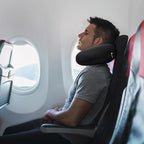 Black Travel Neck Pillow Memory Foam Airplane Pillow for Neck and Head Support Soft Portable U Shape Neck Pillow for Plane, Car & Home Office Use