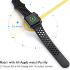 Fast Charger for Apple Watch Charger, Magnetic iWatch Charger to USB A Cable 3.3FT with USB A Wall Plug Adapter for Apple iWatch Series Ultra/10/9/8/7/6/SE/5/4/3/2 (Yellow)