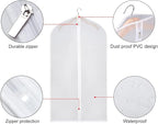 Zilink Clear Garment Bags Suit Bag for Storage 43-inch with Sturdy Zipper Suit Cover for Suit, Coat, Dress Clothes Cover Storage, Set of 10