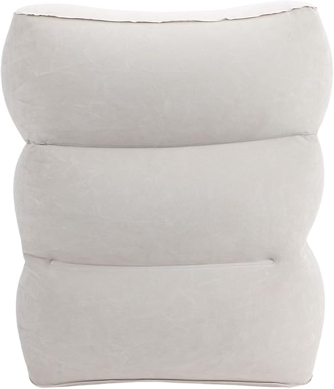 Inflatable Foot Rest Pillow Toddler Airplane Bed Adjustable 3 Layers Height Leg Rest Pillow Airplane Travel Essentials for Office Home Trains Cars