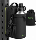 kyrra. Magnetic Gym Bag with Water Bottle Holder Crossbody Bag Strong Magnetic Attachment Fits 40oz Bottles Phone Pocket & Bonus Pouch Gym Accessories for Men and Women