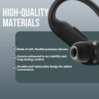 10 Pairs for Beats Powerbeats Pro 2 Ear Tips with Cleaning Kit, Non-Slip Soft Silicone Fit in Case Beats Earbuds Replacement Tips for Beats Powerbeats Pro 2 - Jet Black