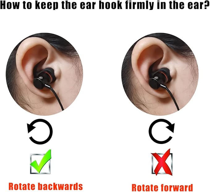 Sports Earbuds Tips Replacement Ear Fins Wingtips Noise Isolation Replacement Eartips Adapters for in Ear Earphones 4mm to 6mm Nozzle Attachment 3 Pairs Left & Right, Balck