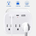 multi plug wall outlet,usb plug adapter for wall outlet, outlet splitter plug adapter with 3 Wall Outlets and 3 USB Wall Charger for Home Office Travel