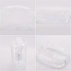 Tbestmax 10 Pcs Clear Cosmetic Bags Small Makeup Bags Portable Waterproof Travel Toiletry Bags Organizer White, 7.5"x 4.8"x 2.3"