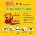 KeepGoing Daniel Tiger’s Travel First Aid Kit for Kids – 130 Pc. for Car, Home, Purse, Diaper Bag & Backpack with Latex-Free Bandages - Mini First Aid Kit Travel Size TSA-Approved
