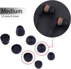 20 Pcs Medium Silicone Earbud Cap Tip Cover Replacement - 10 Black, 10 Clear Title