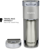 Keurig K-Mini Plus Single Serve K-Cup Pod Coffee Maker, with 6 to 12oz Brew Size, Stores up to 9 K-Cup Pods, Travel Mug Friendly, Studio Gray