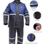 Rain Suit, High Visibility Reflective Safety Jacket, Lightweight Rain Gear, Waterproof Rain Jacket with Pants