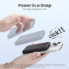 Magnetic Portable Charger 10800mah for Magsafe Battery Pack, Wireless Power Bank with 20W PD Fast Charging & LCD Display, Travel Essential Phone Battery Charger For iPhone 17/16/15/14/13/12 Series