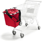 reisenthel carrycruiser red – Portable Shopping Trolley with Sturdy Aluminum Frame, Shoulder Strap and Removable mesh Inner Bag - Made of Water-Repellent Material.