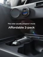 LISEN USB C Car Charger Adapter [2 Pack] [Mini & Metal] Cigarette Lighter USB Charger Fast Charging [PD QC 3.0] USBC Car Phone Charger for iPhone 15 Pro Max Plus 14 Samsung Galaxy S23 iPad Pro, Purple