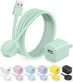 Fast Charger for Apple Watch Charger, 3.2FT Fast Charging Cord with Wall Chargers Plug Block Compatible with Apples Watchs Series 10/9/8/7/SE/6/5/4/3/2/1（Green）