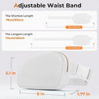 Belt Bag Zipper Fanny Pack Crossbody Bags for Women,Fashion Nylon Waist Packs, Water Repellent Two Way wear with Adjustable Strap Gifts for Teenage Girls Women Men(white)