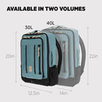 Topo Designs Global Travel Bag – 30L or 40L - Carry-On Compliant Most Airlines, Durable Travel Duffel Bag, Clam Shell Main Pocket, Laptop Sleeve, Backpack, Luggage (30L / Sea Pine)
