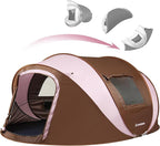EchoSmile Pop Up Camping Tent, 2/4/6 Person Easy Setup Tent, Water Resistant Dome, Portable with Carry Bag