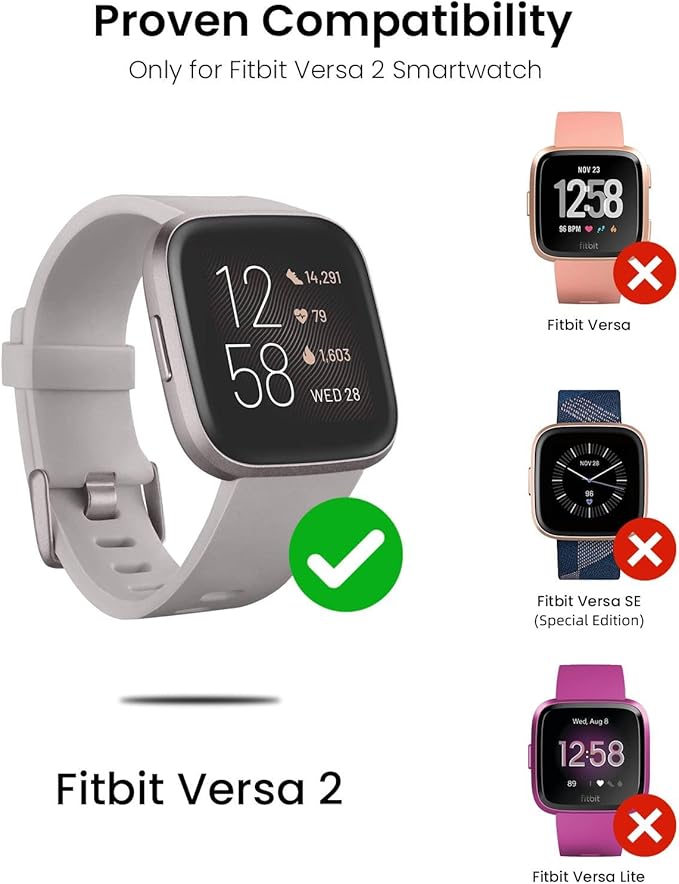 Charger for Fitbit Versa 2, Replacement Charging Cable Dock Cradle with USB Cord for Fitbit Versa 2 Smartwatch (not for Fitbit Versa 1/SE/Lite)
