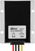 DROK Boost Buck Converter 9V-36V to 12V 20A 240W Aluminium Shell Waterproof Auto Step Up Down Voltage Regulator 12V Volt Transformer for Car Audio Solar Power System LCD Television LED Display Screen