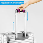 Cosmos 5 Pcs Neoprene Luggage Handle Wrap Soft Grip Handle Cover Luggage Identifier with Hollow Design for Push-Button Handle Trolley Handle and Travel Suitcase Trolley Case (Red Violet)