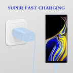 Type C Charger, 2-Pack 25W Type C Fast Charging Block with 6ft USB C Charger Cable Compatible with Galaxy S23 Ultra/S23+/S22/S21/S20/Phone 16/16 Plus/16 Pro Max/15/15 Pro Max/15 Plus-Blue