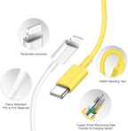 iPhone Charger Fast Charging USB C Charger Block Type C Charging iPad Chargers with 6FT C Chargers Cord Compatible with iPhone14/14 Pro Max/13/13Pro/12/12 Pro/11,iPad(Yellow)