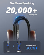 SUNGUY 10Gbps USB C 3.1 Gen 2 Cable, 4FT USB A to USB C 3A Fast Charging & Data Transfer Android Auto Cable Compatible with iPhone 17/16/15 Pro Max, Galaxy S23 S22 Ultra Note 20, SSD (Black)