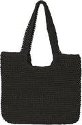 GOLDTIMO Beach Bags for Women - Summer Soft Large Woven Shoulder Purse Handbag, Beach Tote Straw Bag for Summer Vacation