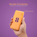 Miady 2-Pack 10000mAh Dual USB Portable Charger, Type-C Fast Charging Power Bank, Backup Battery Pack Compatible with iPhone 16/15/14/13 Galaxy S24/22 iPad Android etc (Yellow+Purple)