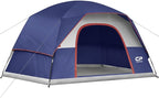 CAMPROS CP Camping Tent 2/4/6 Person, Waterproof Windproof Double Layer Dome Tent, Easy Setup with Large Mesh Windows & Wide Door for Outdoor Camping Backyard