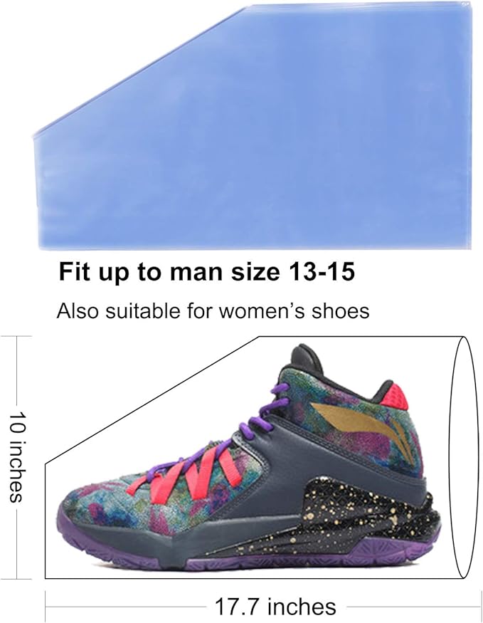 Shoe Shrink Wrap Bags,50 Pcs Sneaker Shrink Wrap Bags Large Shoes Protector for Men Women Effectively Avoid Yellowing 10x17.7 inches