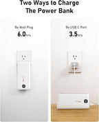 VEEKTOMX Portable Charger with Built in Cables 10000mAh, Power Bank for iPhone with Wall Plug, Travel Essential Fast Charging Slim USB C External Battery Pack for iPhone 17/16/15, Samsung, iPad, etc