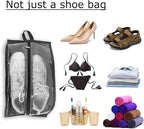 Shoe Bags for Travel 6 Pack Large Multi-color Shoe Pouch for Men Women Waterproof Translucent Portable Shoe Organizer bag with Sturdy Zipper and Handle